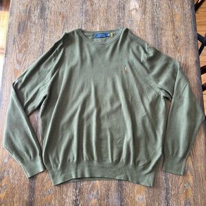 Ralph Lauren Olive Green Men's Crewneck Sweater